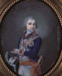 Portrait Of A Polish General Holding A Tricorn Hat by Charles Bechon