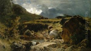 Hochgebirgslandschaft by Gustav von Bechtolsheim