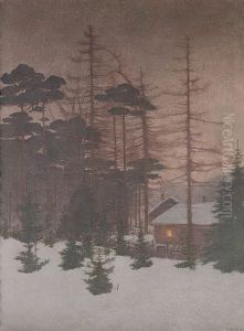 Chaumieres Au Bord De La Foret De Sapins