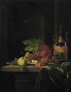Nature Morte Aux Raisins, Au Coing, Et Aux Prunes