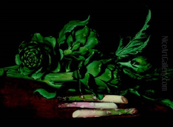 Stilleben Mit Spargel Und Artischocken - view 1