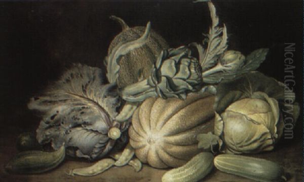 Still Life Of Cabbages And Other Vegetables - view 1