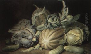 Still Life Of Cabbages And Other Vegetables