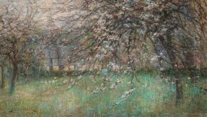 Fruit Trees In Bloom, Scene From Normandy by Julia Beck