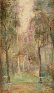 Garden Scene From The Artist's House by Julia Beck
