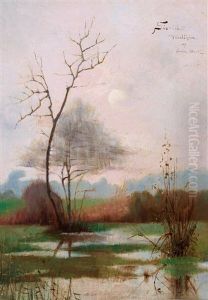 Flodlandskap Fran Montcourt by Julia Beck