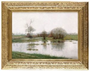 Flodlandskap Fran Moncourt by Julia Beck