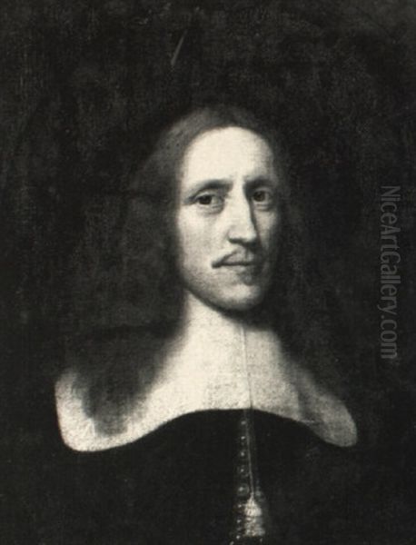Portrait Of A Gentleman Wearing A Black Costume - view 1