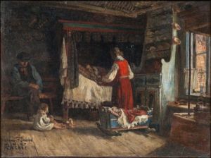 Talonpoikaistuvan Sisakuva by Adolf von Becker