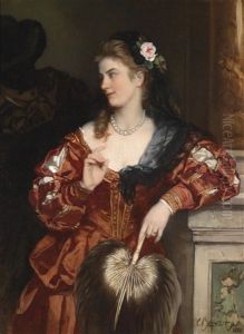 Junge Dame Mit Rose Im Haar