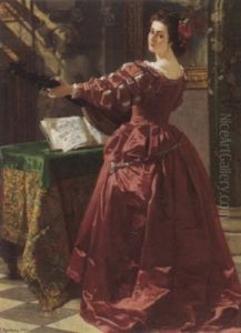 Musizierende Dame by Carl Ludwig Friedrich Becker