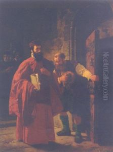 A Papal Visit To Martin Luther by Carl Ludwig Friedrich Becker
