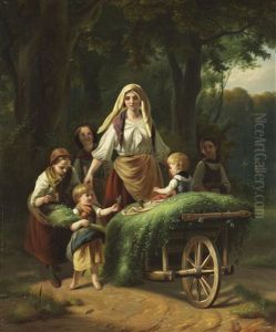 Die Heimkehr Aus Dem Walde by Jakob Becker
