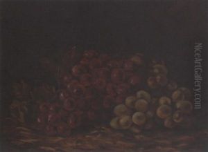 Still Life With Purple And White Grapes by Joseph Becker