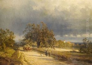 Sonnenschein Auf Der Landstrase by Ludwig Hugo Becker