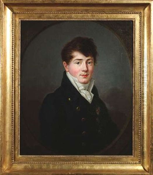 Portrait Des Markgrafen Wilhelm Von Baden (1792-1859) Im Blauen Rock Mit Messingknopfen - view 1