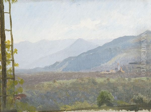 Der Weinburger Laubengang. 2 Vorstudien (varianten, Davon 1 Im Vordergrund Nicht Vollstandig Ausgefuhrt) Zu Zwei Ateliergemalden - view 1