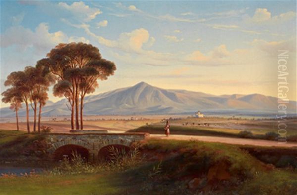 Campagnalandschaft Mit Blick Auf Den Monte Gennaro - view 1