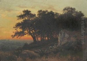 Sonnenuntergang Bei Michelbach Im Odenwald Sonnenuntergang Bei Michelbach Im Odenwald