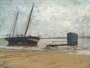Beach Of Blankenese by Carl Becker