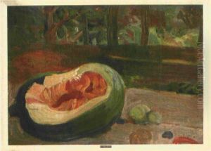 Aufgeschnittener Kurbis Im Wald by Karl-Johann Becker-Gundahl