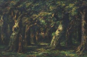Centaur And Monk In A Forest by Maria A' Becket
