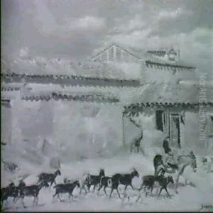 Llevando Las Cabras Por El Camino Del Pueblo by Maria A' Becket