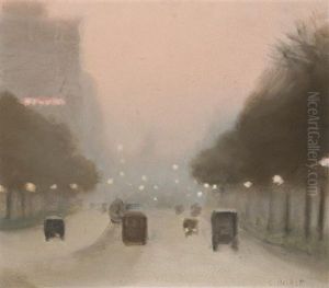Evening, St. Kilda Road by Clarice Marjoribanks Beckett