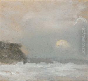 Moonrise, Beaumaris (+ Sunset And Trees, Verso)