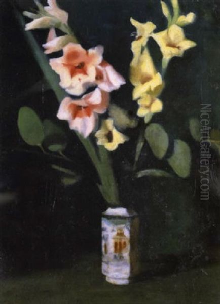 Gum Leaves And Gladiola - view 1