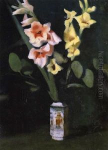 Gum Leaves And Gladiola by Clarice Marjoribanks Beckett