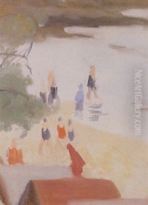 Bathers, Beaumaris by Clarice Marjoribanks Beckett