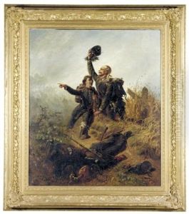 Shouting For A Stretcher (der Ruf Nach Einer Trage) by Conrad Beckmann
