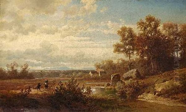 Holzsammler In Herbstlicher Landschaft - view 1
