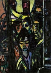 Cafe (hotel De L"europe) by Max Beckmann