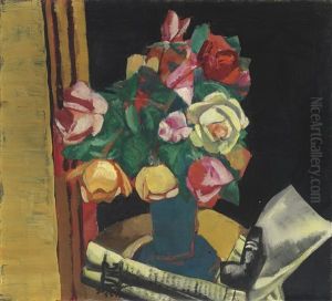 Stilleben Mit Rosen by Max Beckmann