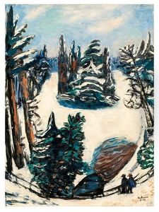 Le Lac Im Winter - Bois De Boulogne Im Winter by Max Beckmann