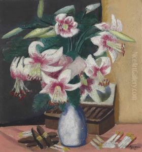 Stilleben Mit Turkenbund (blumen Mit Zigarrenkiste)