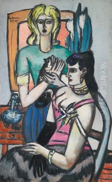 Vor Dem Ball (zwei Frauen Mit Katze) (before The Ball - Two Women With A Cat) - view 1