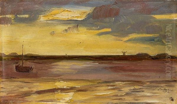 Sonnenuntergang, Violett Und Gelb 1902 - view 1