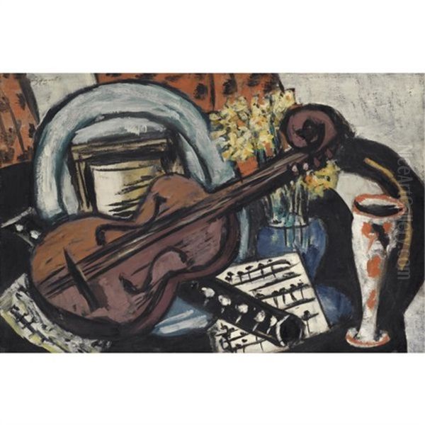 Stilleben Mit Geige Und Flote (still-life With Violin And Flute) - view 1