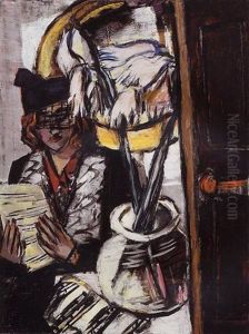 Frau Mit Blumen