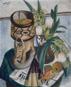 Stilleben Mit Negerplastik by Max Beckmann