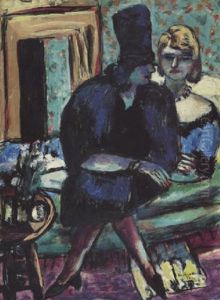 Zwei Frauen Auf Dem Sofa by Max Beckmann