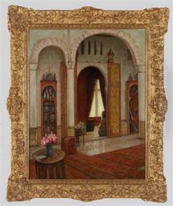 Interieur Der Deutschen Gesandtschaft In Tanger, Marokko by Wilhelm Beckmann