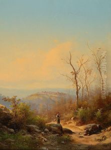 Pair Of Italian Landscapes by Guido Agostini