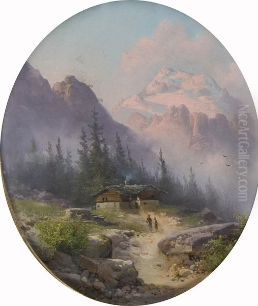 Paesaggio Con Casolare E Personaggi. - view 1