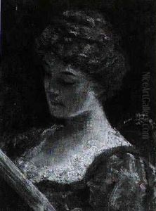 Girl Reading by James Carroll Beckwith