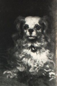Duke Of Marlborough: Portrait Of A Puppy by James Carroll Beckwith