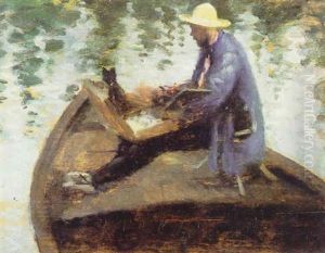 Self Portrait Of The Artist In A Boat